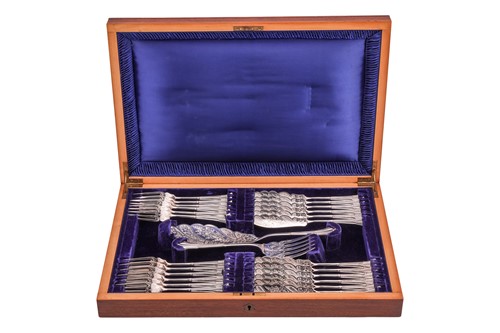 Lot 378 - A cased Victorian silver-plated "Albany"...