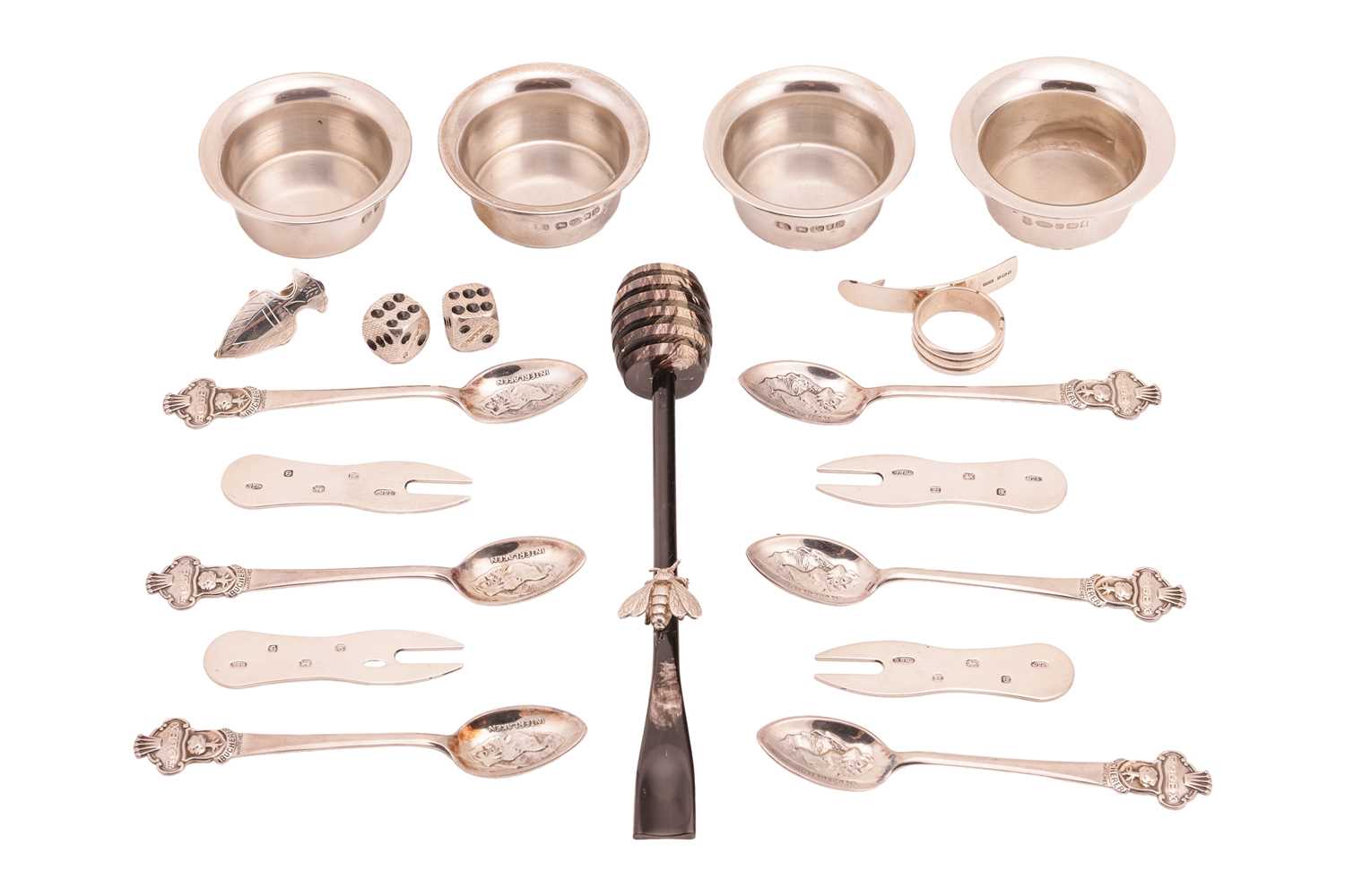 Lot 387 - An agglomeration of small silver curios and