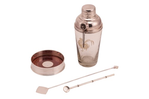 Lot 375 - A modern silver Carrs silver cocktail...