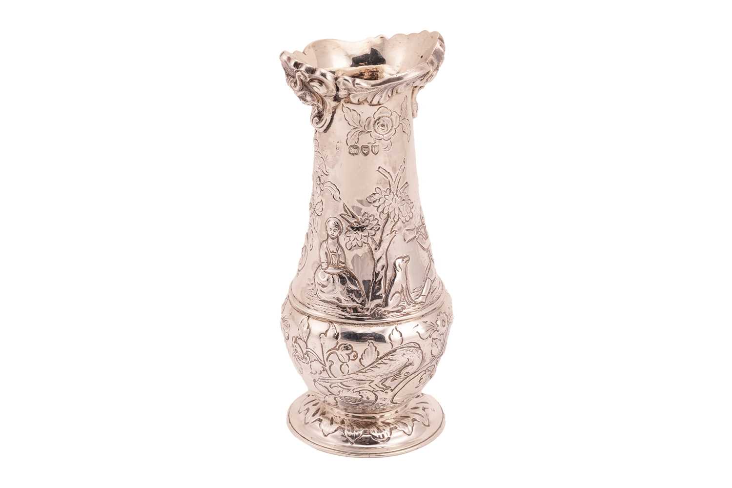 Lot 353 - A late Victorian heavy-gauge silver baluster