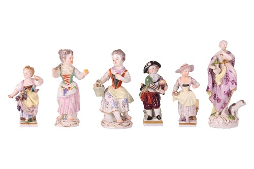 Lot A Meissen porcelain figure, late 19th century,...