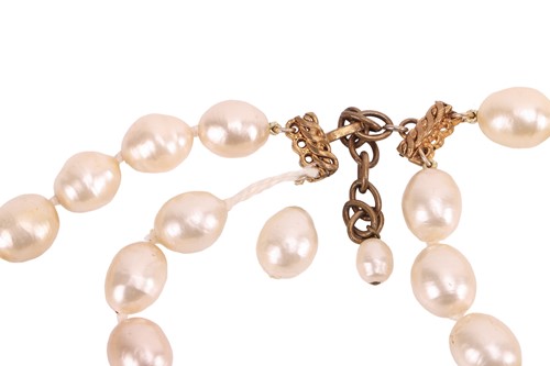 Lot 247 - Chanel - a double-row faux pearl and gripoix...