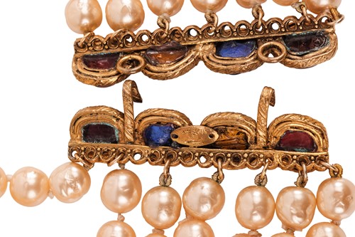 Lot 250 - Chanel - a multi-row faux pearl necklace, 1983...
