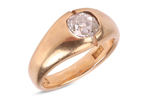 Lot 10 - An old-cut diamond with an associated ring...