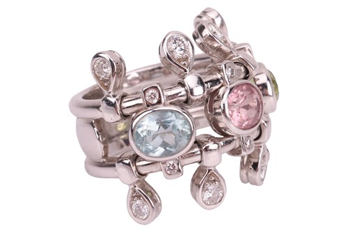 Lot 304 - Dior - a 'Deux Epices' multi-gem dress ring,...