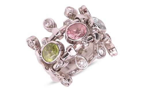 Lot 304 - Dior - a 'Deux Epices' multi-gem dress ring,...