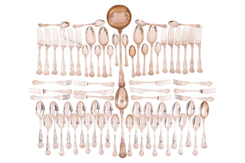 Lot 404 - A matched part canteen of silver "Grape"...