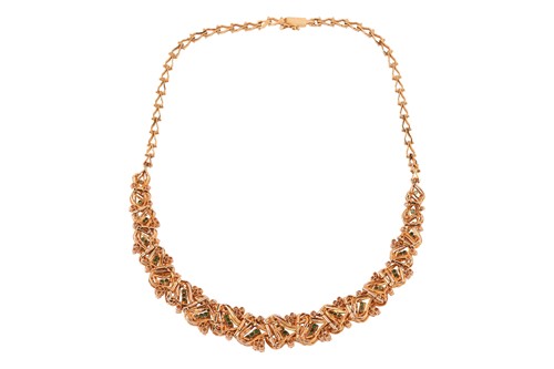 Lot 61 - An emerald and diamond parure; comprising a...