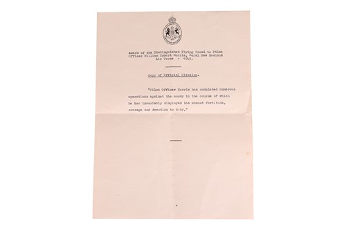 Lot A WWII DFC Medal Group, awarded to New Zealand...