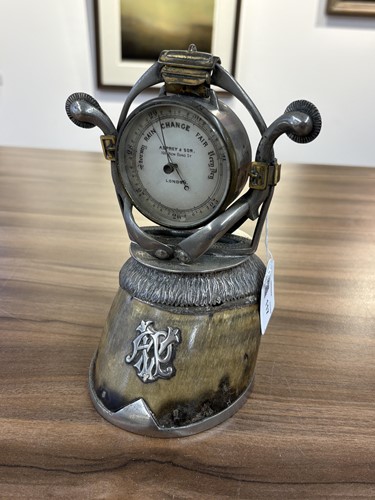 Lot Asprey & Son: an aneroid desk barometer of...