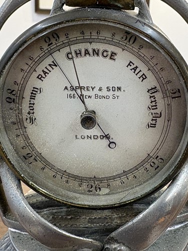 Lot Asprey & Son: an aneroid desk barometer of...