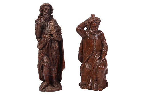 Lot 144 - A 16th/17th century Northern European carved...