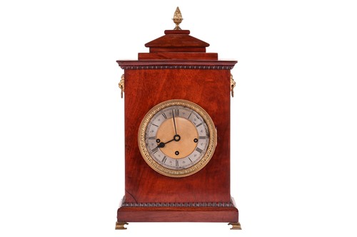 Lot 104 - A 19th-century mahogany case triple train...