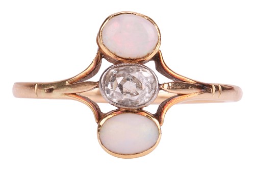 Lot 30 - An old brilliant-cut diamond and opal dress...