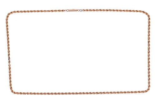 Lot 191 - A twisted rope chain necklace, completed with...