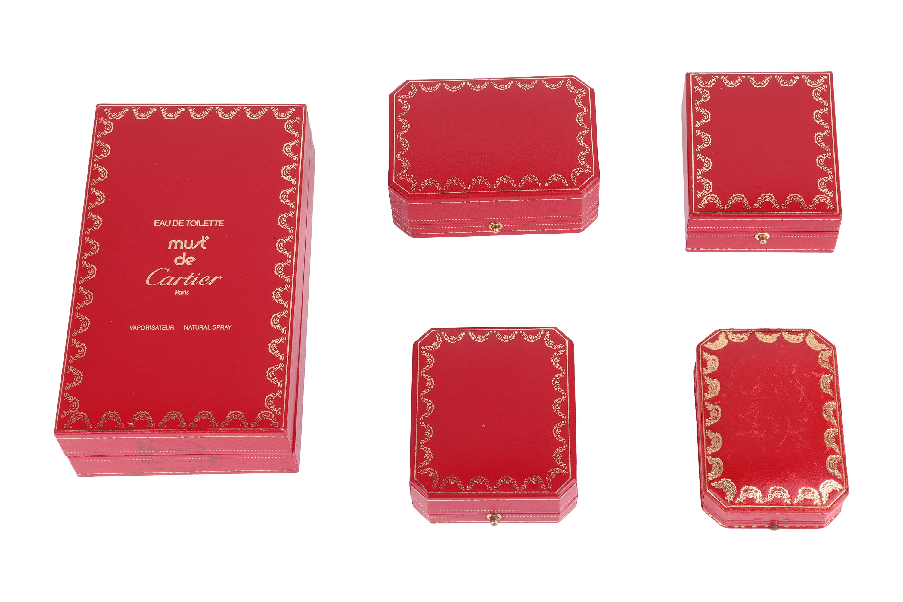 Lot 94 - A group of four Cartier jewellery boxes, and