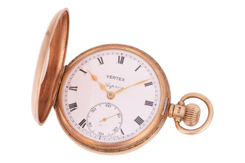 Lot 391 - Vertex for Asprey - A 9ct Gold Half-Hunter...