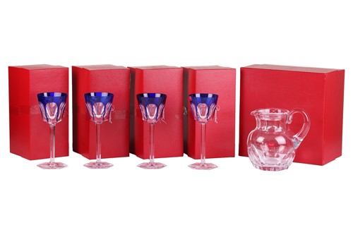Lot 169 - A set of four Baccarat Harcourt Rhine pattern...