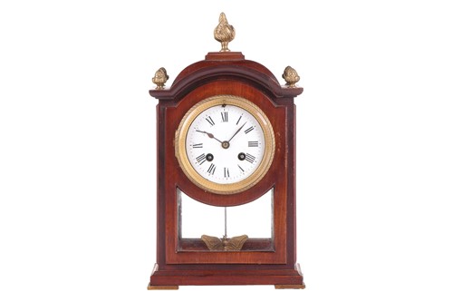 Lot 93 - A 19th century French mahogany table clock,...