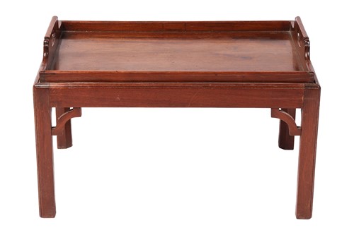 Lot 26 - A Georgian style mahogany butler's tray on...