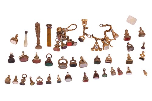 Lot 327 - A large collection of over forty seals, mostly...