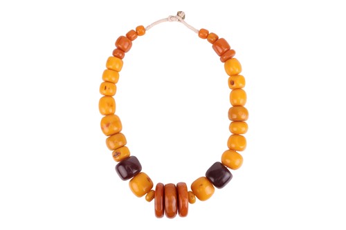 Lot 225 - A Moroccan Berber necklace, comprising a...
