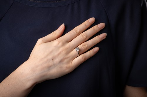 Lot 298 - A diamond solitaire ring, composed of a round...