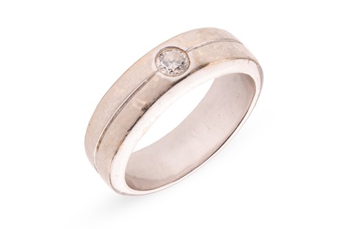 Lot 193 - A diamond-set dress ring, flush-set with a...