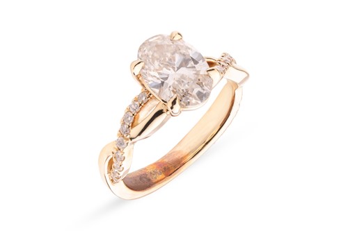Lot 169 - A laboratory-grown diamond solitaire ring,...