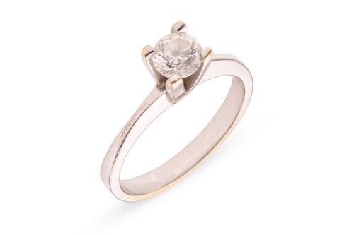 Lot 126 - A diamond solitaire ring, consisting of a...