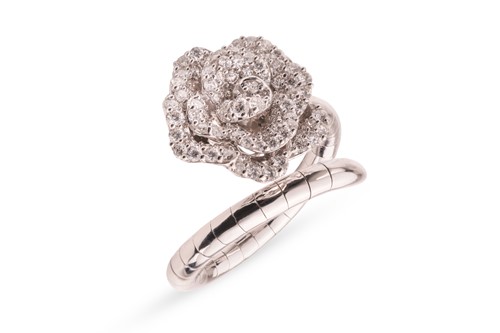 Lot 210 - A diamond-set floral ring by Renu Oberoi,...