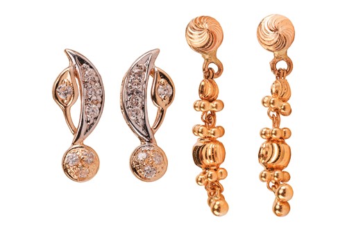 Lot 218 - Two pairs of earrings; comprising a pair of...