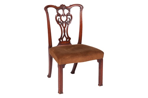 Lot 35 - A carved mahogany single chair, circa 1760, in...
