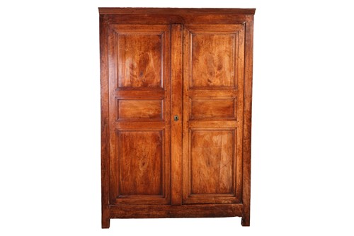 Lot 8 - A mid-18th century mahogany estate cupboard,...