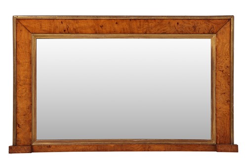 Lot 62 - A 19th century light oak and gilt rectangular...