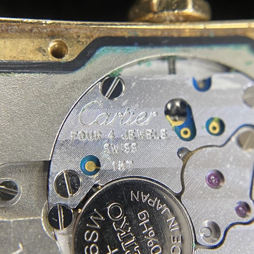 Lot 201 - Cartier – An ‘18K’ Tank Americaine Wristwatch...