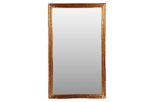 Lot 63 - A large gilt rectangular wall mirror with...