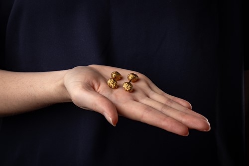 Lot 60 - Lalaounis - a pair of lion head cufflinks, of...