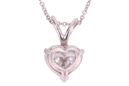 Lot 301 - A heart-shaped diamond pendant, the heart...