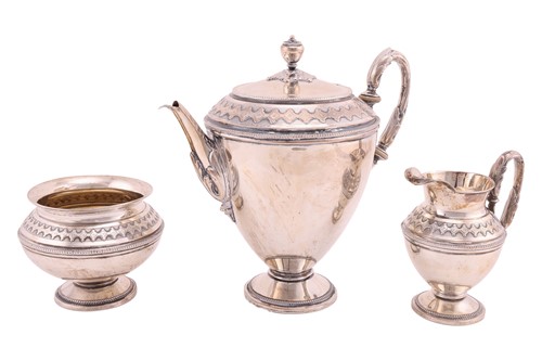 Lot 426 - A German Art Deco (800) white metal...