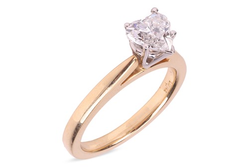 Lot 121A - A heart-cut diamond solitaire ring, comprising...