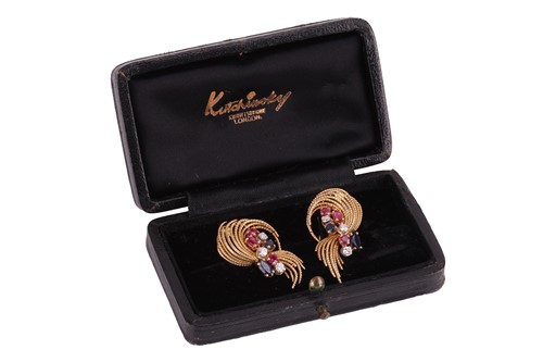 Lot Kutchinsky - a pair of gem-set clip-on...