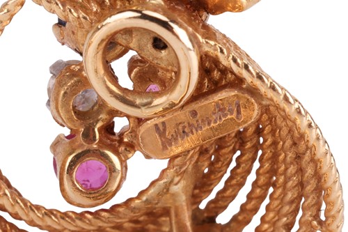 Lot Kutchinsky - a pair of gem-set clip-on...