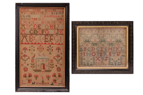 Lot 39 - A 19th century needlework sampler, completed...