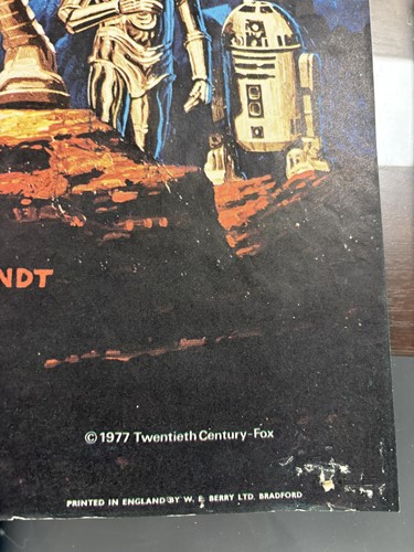 Lot 137 - A rare 1977 Star Wars British quad poster, the...
