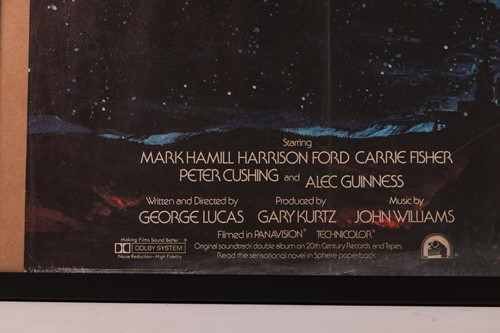 Lot A rare 1977 Star Wars British quad poster, the...