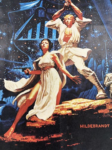 Lot 137 - A rare 1977 Star Wars British quad poster, the...