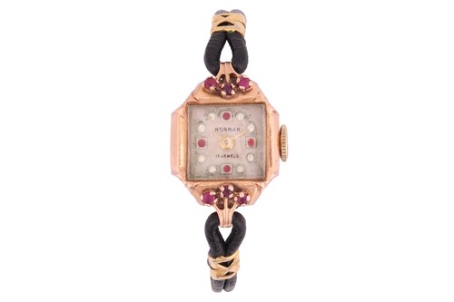 Lot 131 - Norman – A Gem-set Cocktail Watch Bezel:...