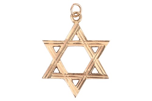 Lot 101 - A Star of David pendant, with engraved...