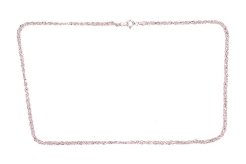 Lot 185 - A braided ball link chain, completed with a...